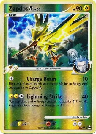 Arceus Set Zapdos G #12/99 reverse holo